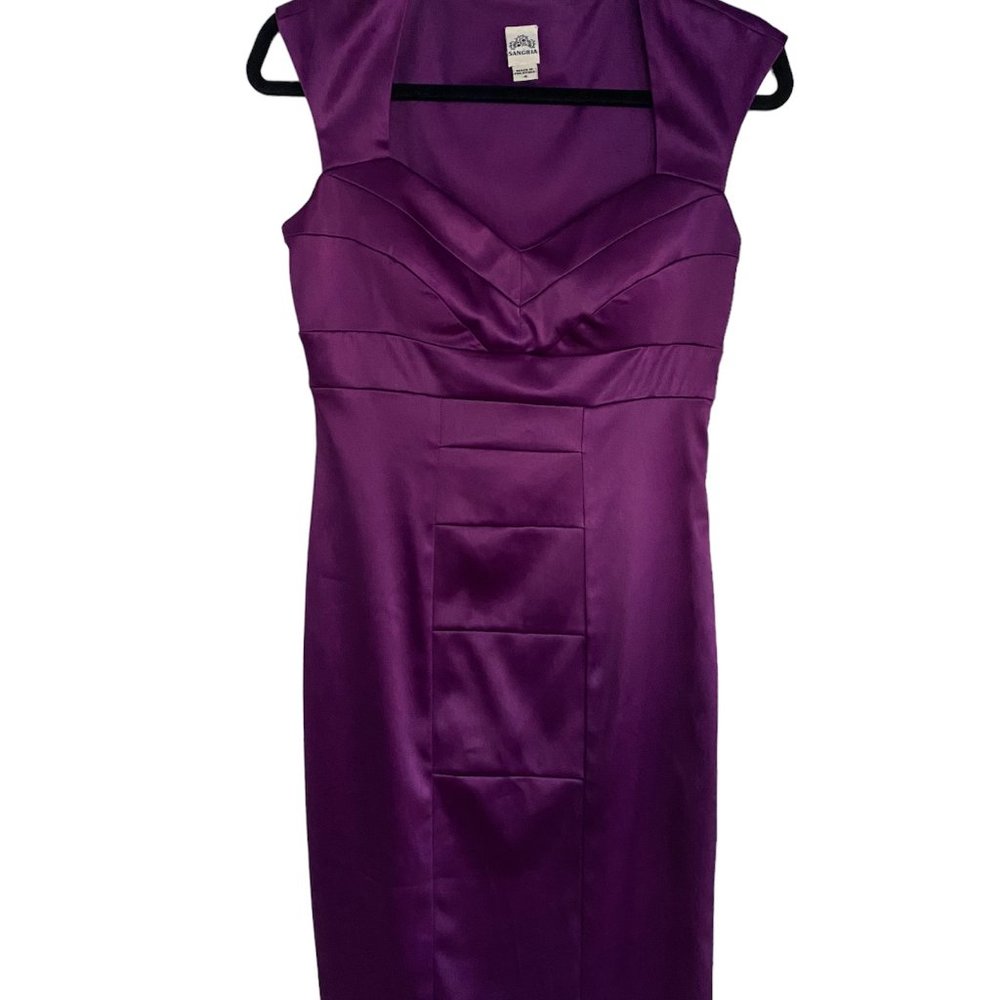 Sangria Purple Satin Dress Women’s Size 4 Cocktail Formal Party Dress